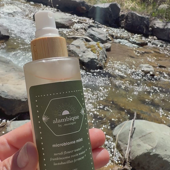 organic microbiome facial mist neroli frankincense the alambique taos new mexico
